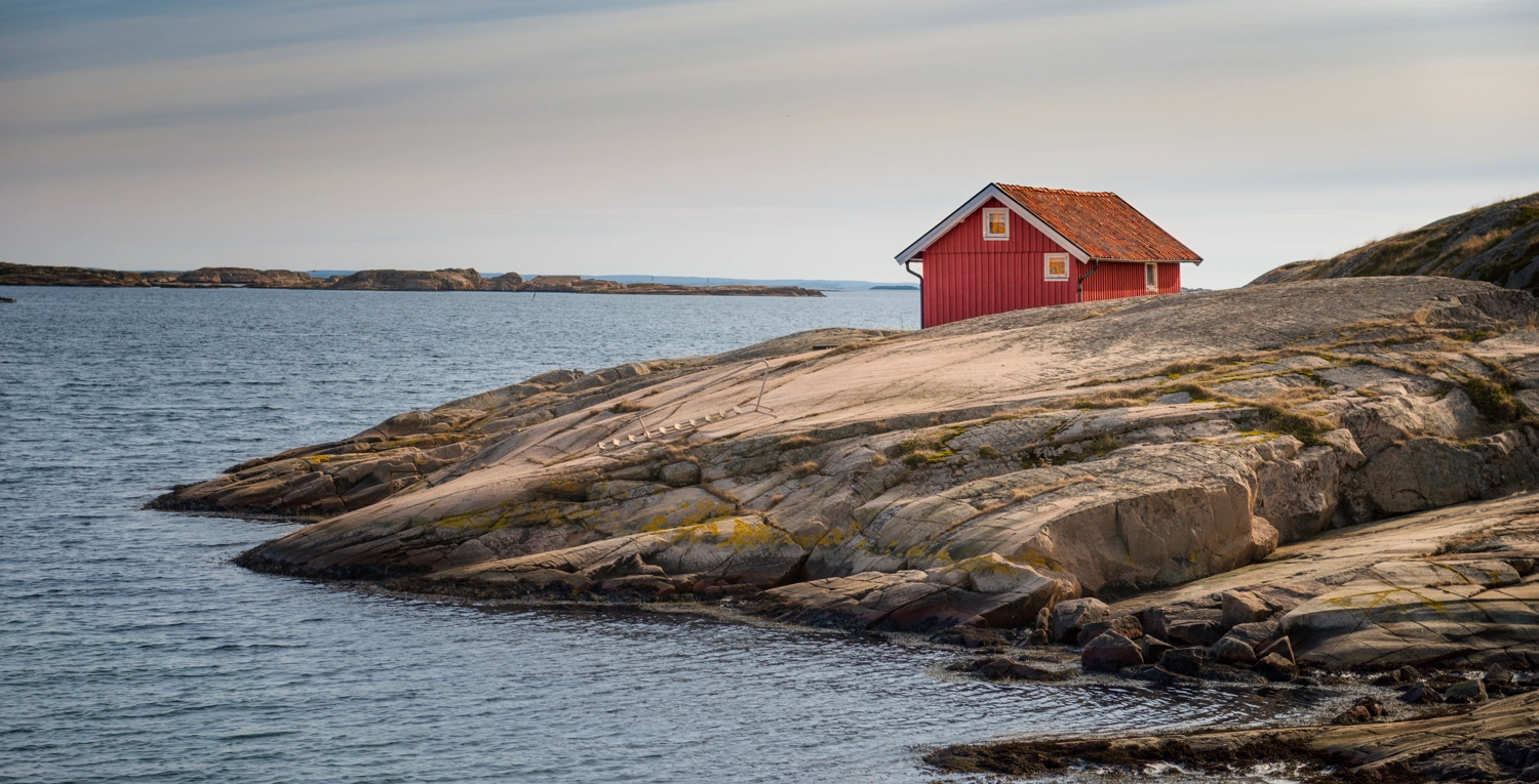 Hus i svensk skärgård stress semester